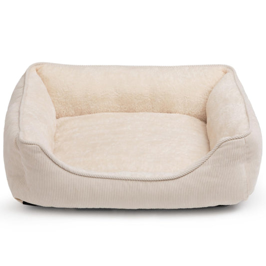 Pawry Soft Pet Bed for Cats & Puppies – Breathable Comfortable Sleeping Cushion 55cm (Beige)