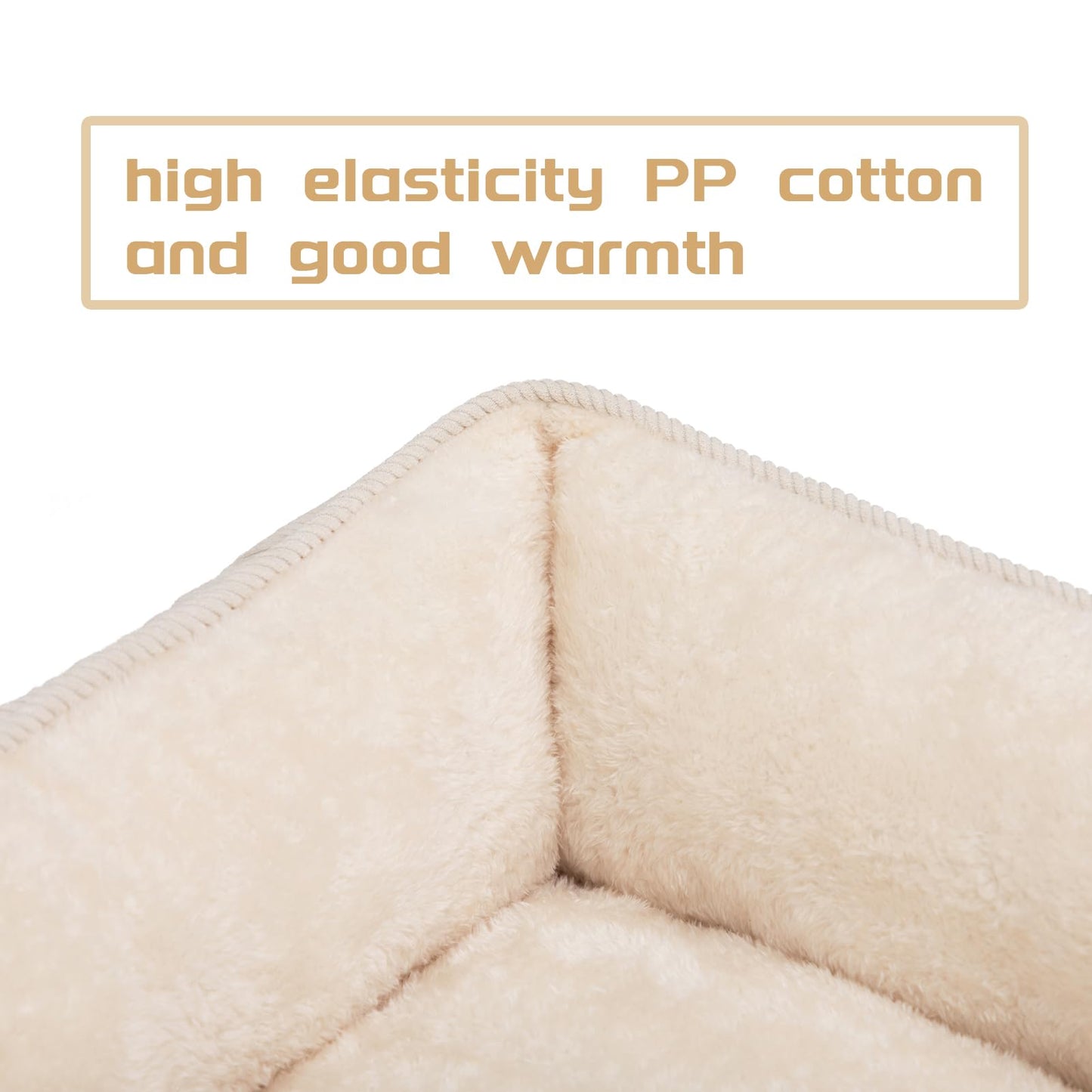 Pawry Soft Pet Bed for Cats & Puppies – Breathable Comfortable Sleeping Cushion 55cm (Beige)