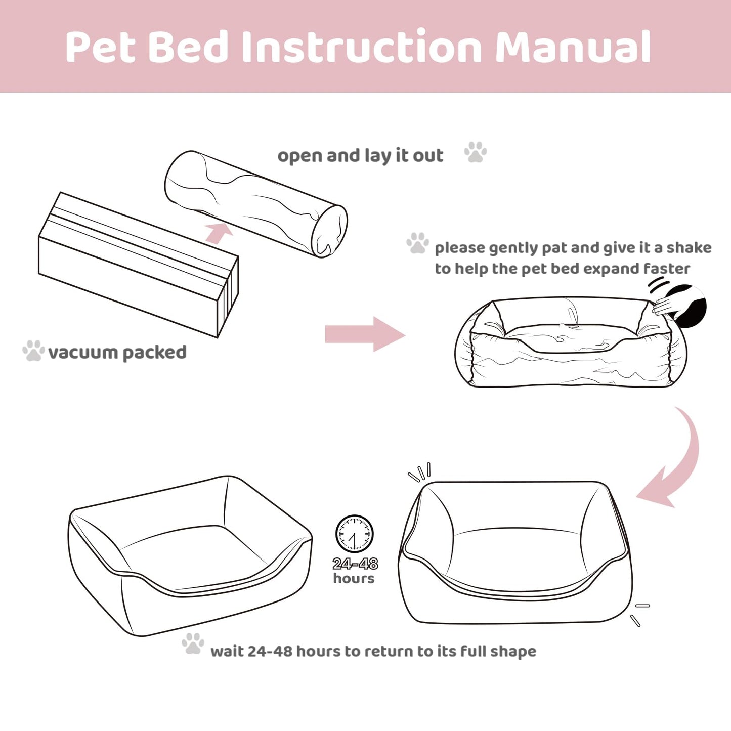 Pawry Soft Pet Bed for Cats & Puppies – Breathable Comfortable Sleeping Cushion 55cm (Beige)