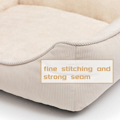 Pawry Soft Pet Bed for Cats & Puppies – Breathable Comfortable Sleeping Cushion 55cm (Beige)