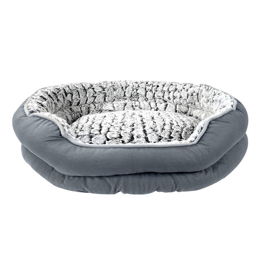 Pawry Calming Pet Bed – Fluffy Plush Anti-Anxiety Bed, Machine Washable (Medium Size)