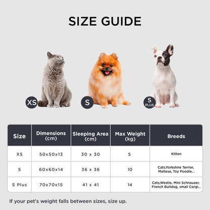 Pawry Large Round Calming Cat Bed 50cm – Washable Fluffy Anti-Anxiety Bed for Cats & Small Dogs