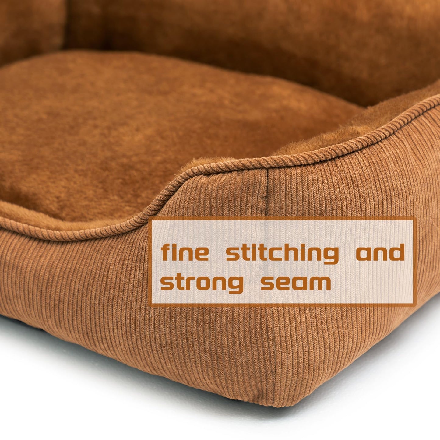 Pawry Soft Pet Bed for Cats & Puppies – Breathable Comfortable Sleeping Cushion 55cm (Brown)