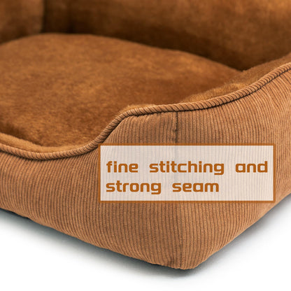Pawry Soft Pet Bed for Cats & Puppies – Breathable Comfortable Sleeping Cushion 55cm (Brown)
