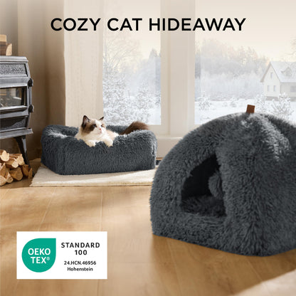 Pawry Soft Pet Bed for Cats & Puppies – Breathable Comfortable Sleeping Cushion 55cm (Brown)