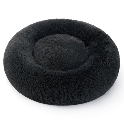 Pawry Large Round Calming Cat Bed 50cm – Washable Fluffy Anti-Anxiety Bed for Cats & Small Dogs