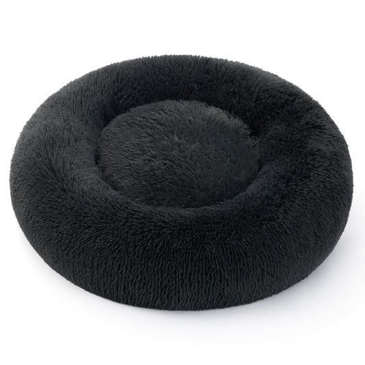 Pawry Large Round Calming Cat Bed 50cm – Washable Fluffy Anti-Anxiety Bed for Cats & Small Dogs